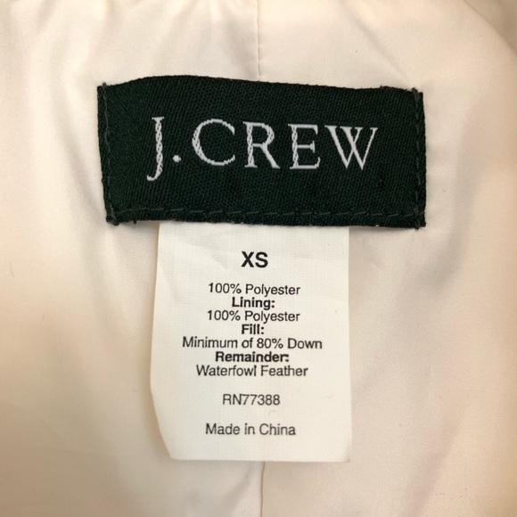 J. Crew white puffer down vest - Picture 5 of 8